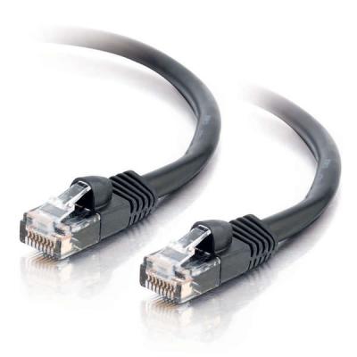 0.5m Cat5e Booted Unshielded (UTP) Network Patch Cable - Black